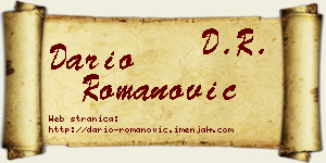 Dario Romanović vizit kartica